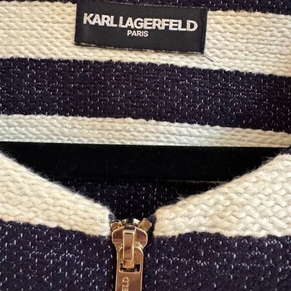 Karl Lagerfeld Striped Jacket - Size 10 - Picture 3 of 6